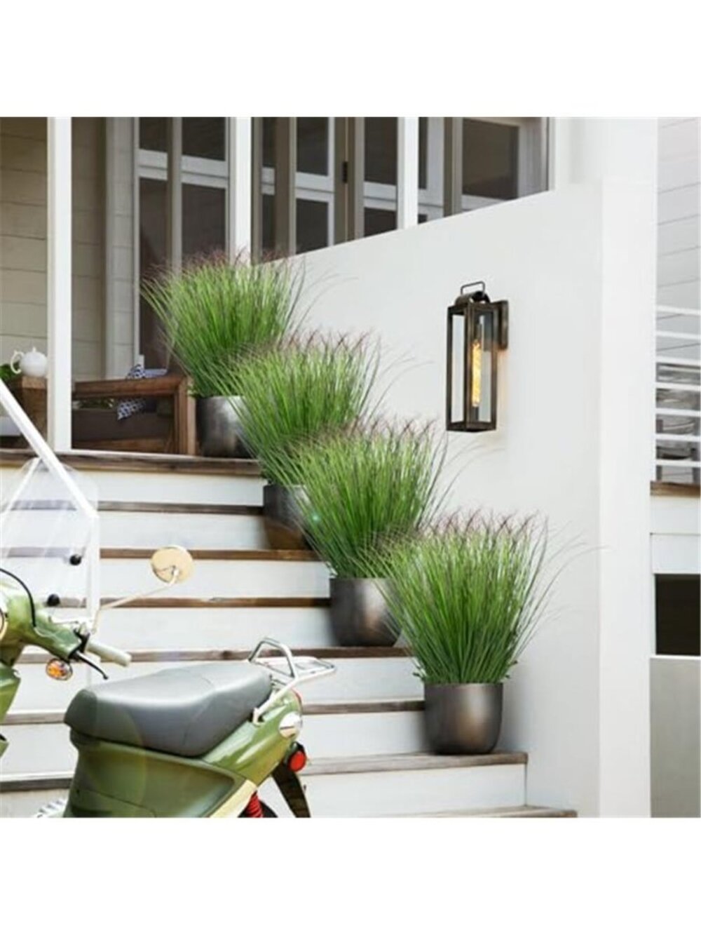 Artificial Grass Plants Faux Greenery Outdoor UV Resistant Home Decor Set - Picture 6 of 7